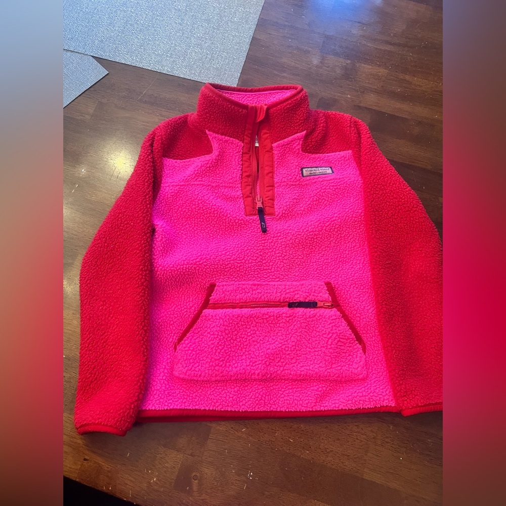 Vineyard Vines pullover fleece jacket girls